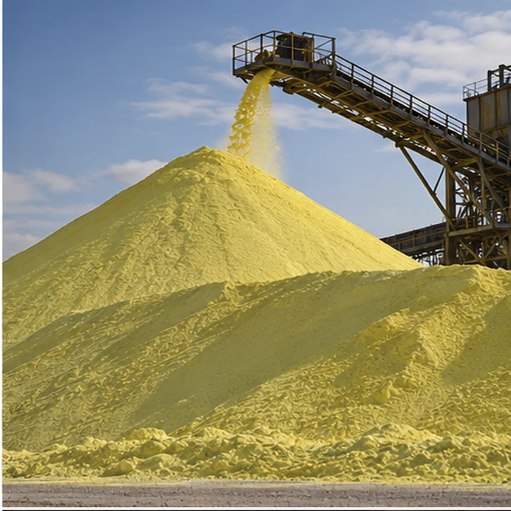 Yellow sulphur in bulk