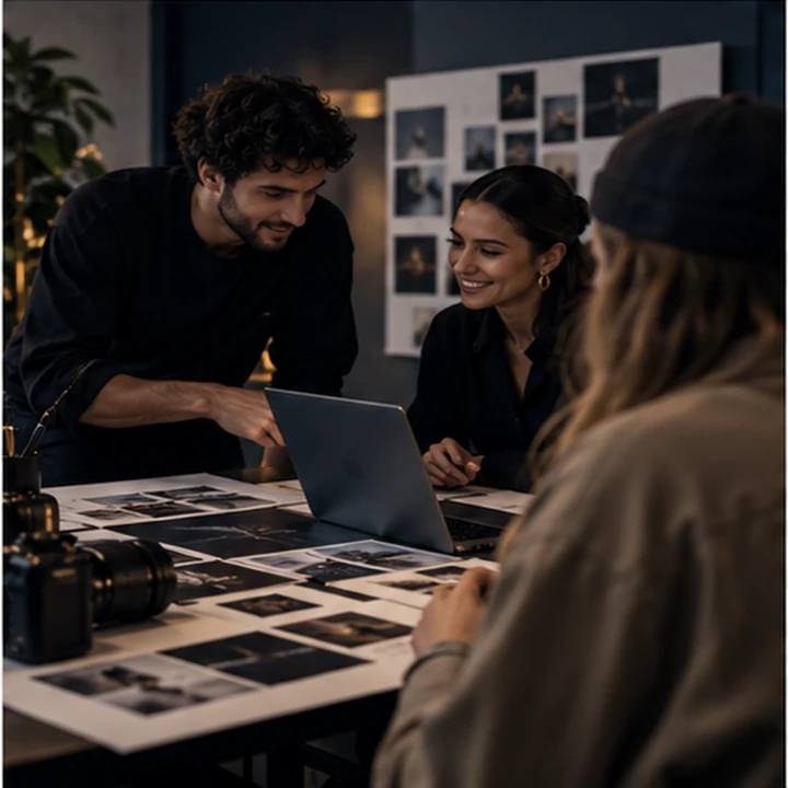 Creative team planning a digital campaign