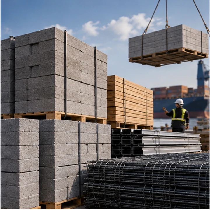 Palletised building materials